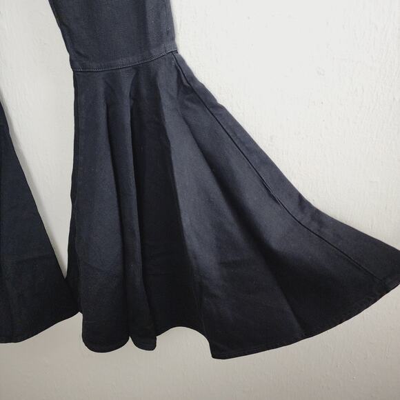 L'Agence Sevyn High Rise Super Flare Bellbottom Jean Black Stretch 25 NWT - Picture 8 of 11